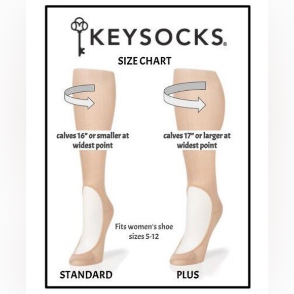 Keysocks Knee High No Show Socks - Picture 7 of 9